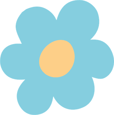 Blue flower decoration