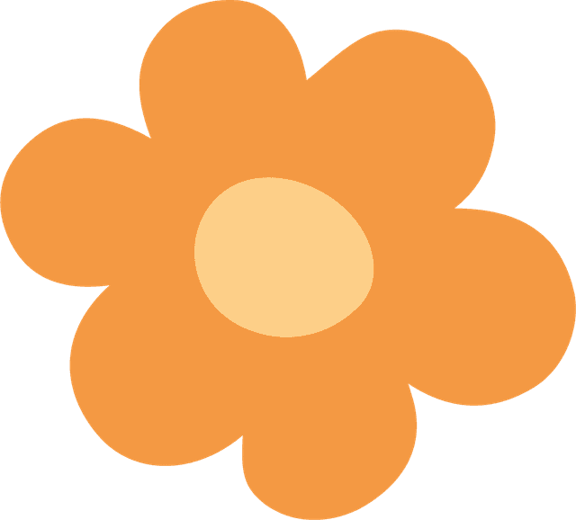 Orange flower decoration